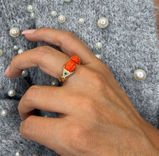 orange stone ring