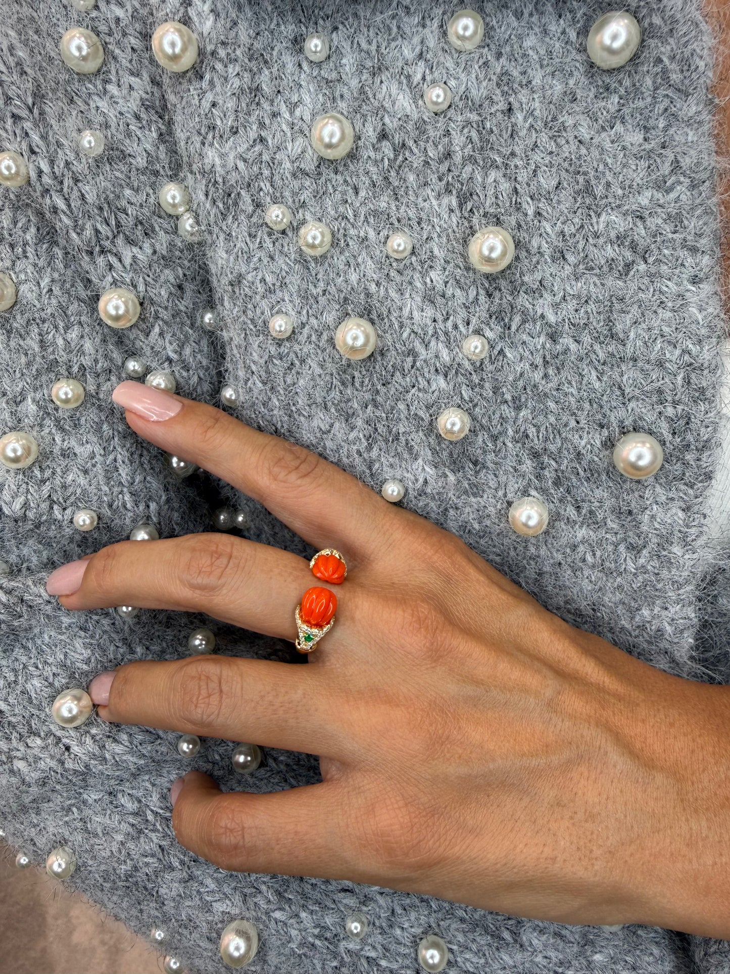 orange stone ring