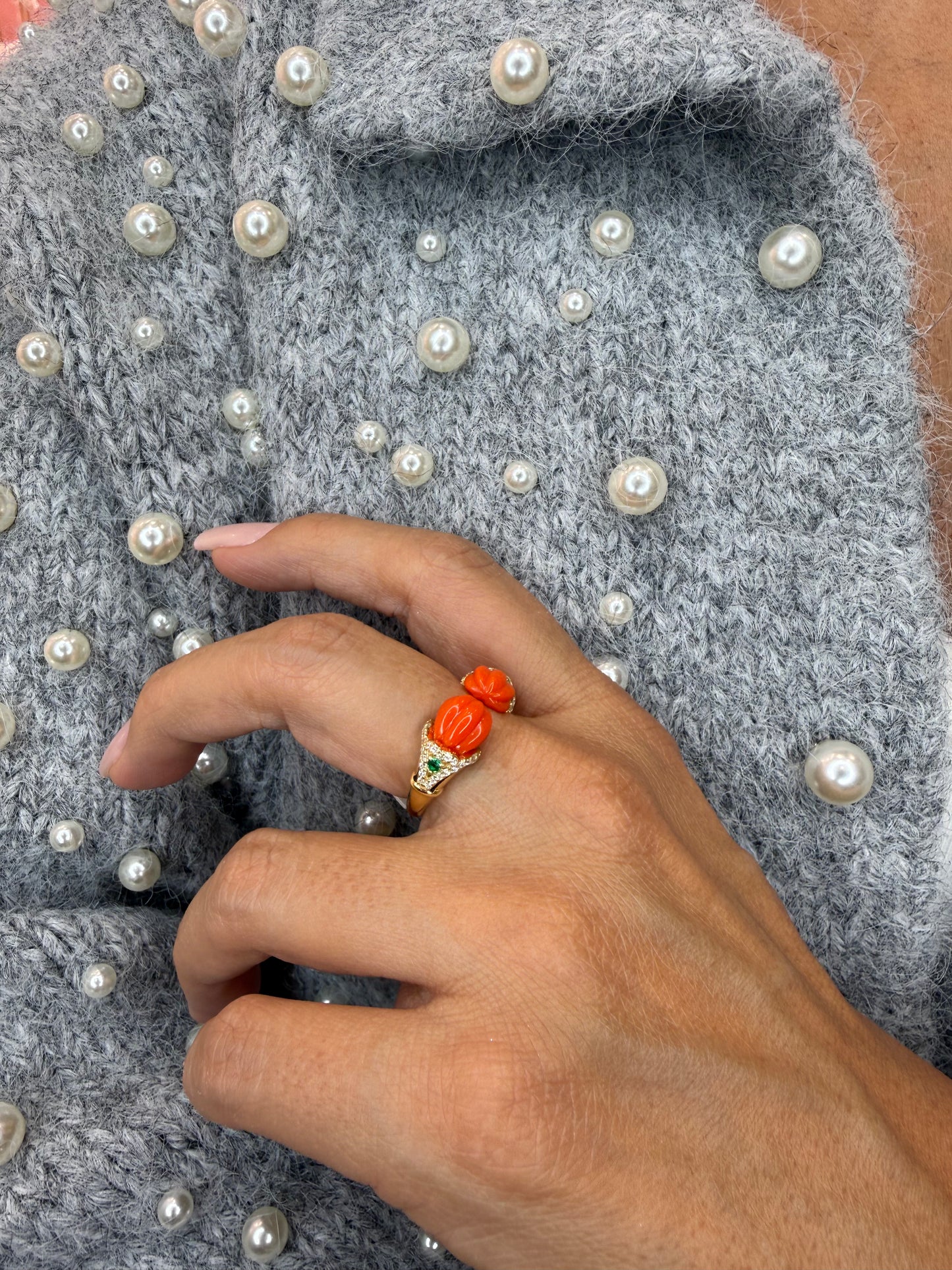 orange stone ring
