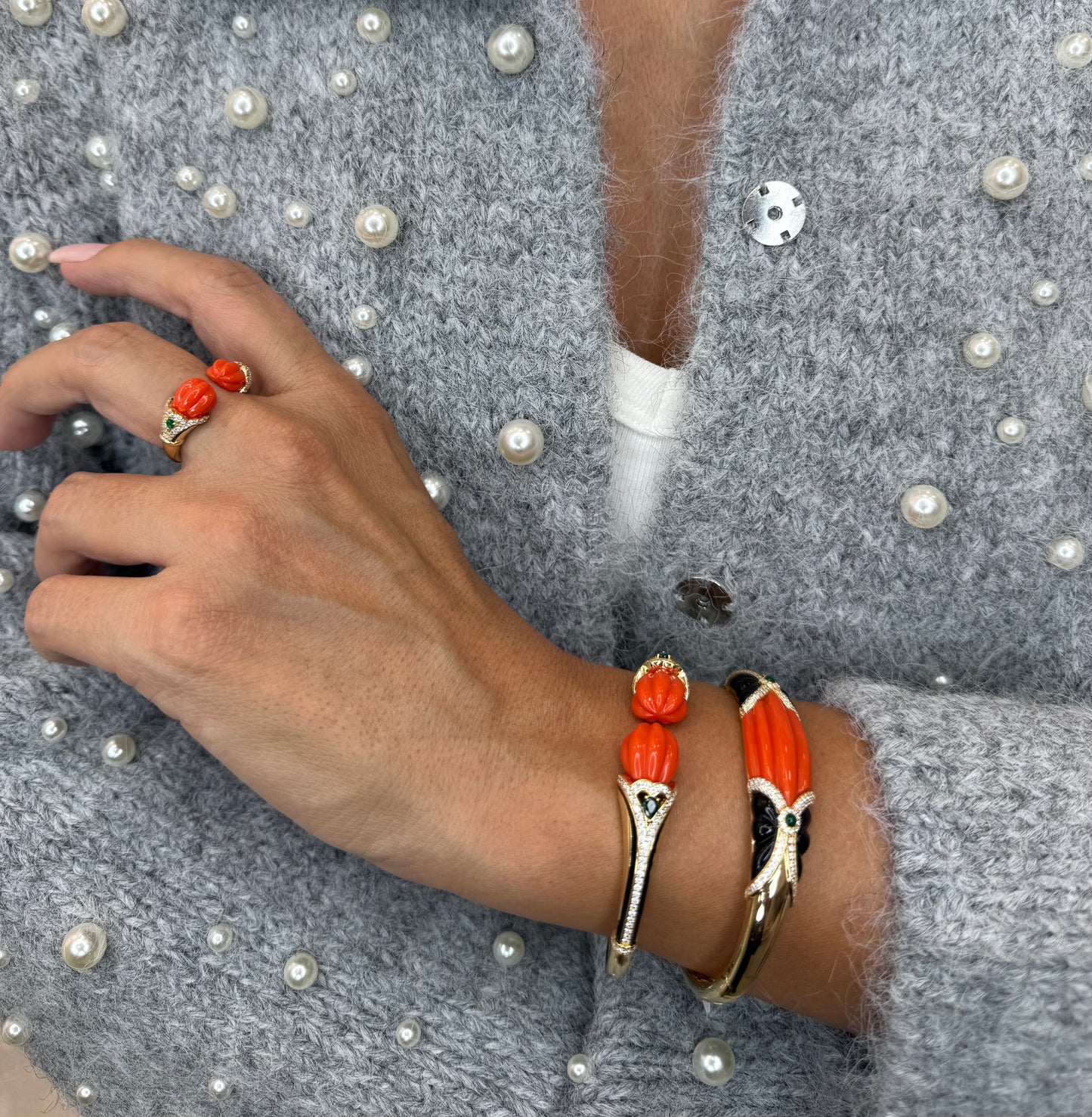 orange stone ring